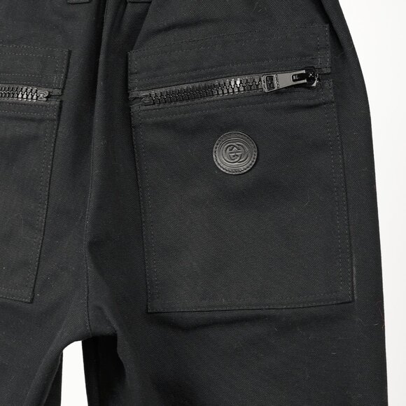 Gucci Black Cotton-Twill Zip-Detail Pants - Picture 8 of 16